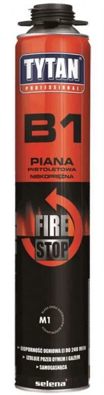 Darmowy zwrot Pianka montażowa niskoprężna ognioodporna TYTAN B1 o pojemności 750 ml