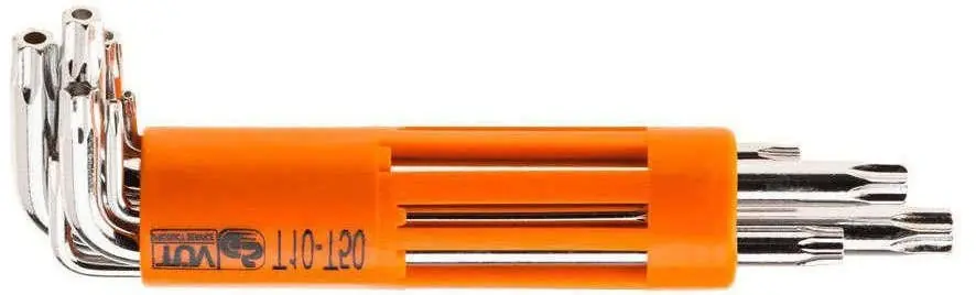 Zestaw kluczy Torx długich ze stali CrV o rozmiarze T10 do T50 8 sztuk Neo 09-524 Premium