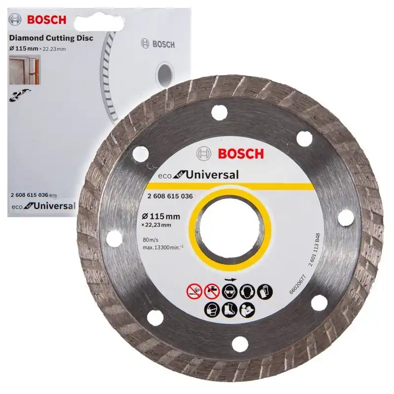 Zniżka BOSCH TARCZA DIAMENTOWA 115MM ECO FOR UNIVERSAL TURBO DO CIĘCIA BETONU, CEGŁY, KLINKIERU