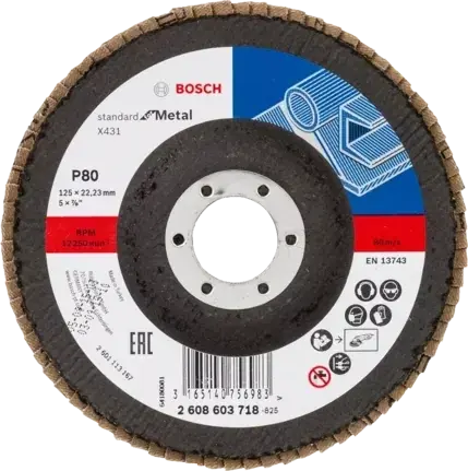Bestseller Tarcza listkowa do metalu prosta STANDARD FOR METAL Bosch 125x22,23 mm P80