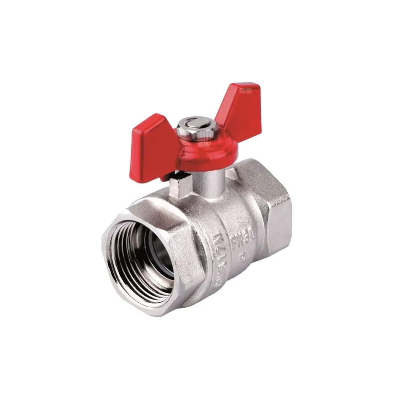 Szybka dostawa Zawór kulowy PERFEXIM PHA-002 mosiądz niklowany, PN30 1/2‘‘ GW, uchwyt motylek (czerwony)