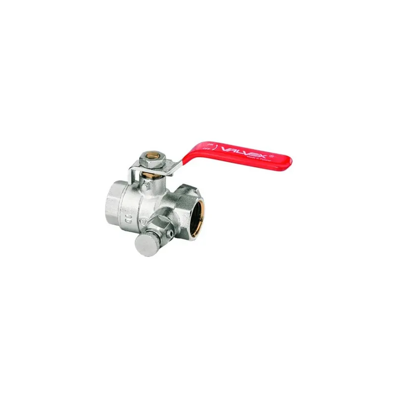 Zawór kulowy VALVEX Onyx mosiądz niklowany, PN25 1/2‘‘ GW z zaworkiem spustowym, uchwyt dźwignia Oferta