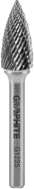 Nowy Frez ostrołukowy ostry do metalu HM, typ G 12 x 25 mm do szlifierki Graphite 55H375