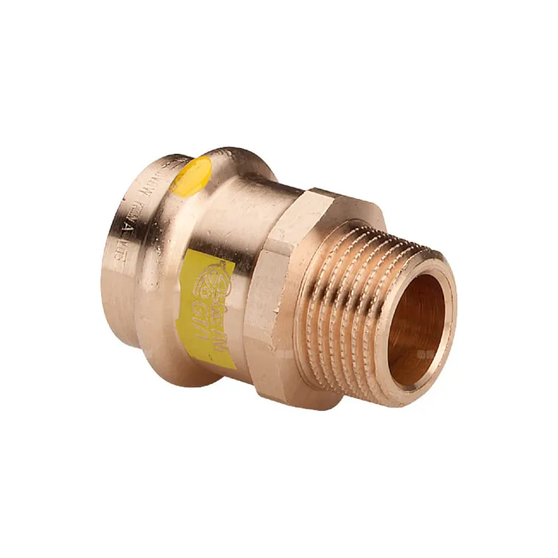 Złącze przejściowe Profipress VIEGA 2611 jednoczęściowy, brąz / brąz, 12 mm, 3/8‘‘ (mz x gz), 35 mm Dostępne od ręki