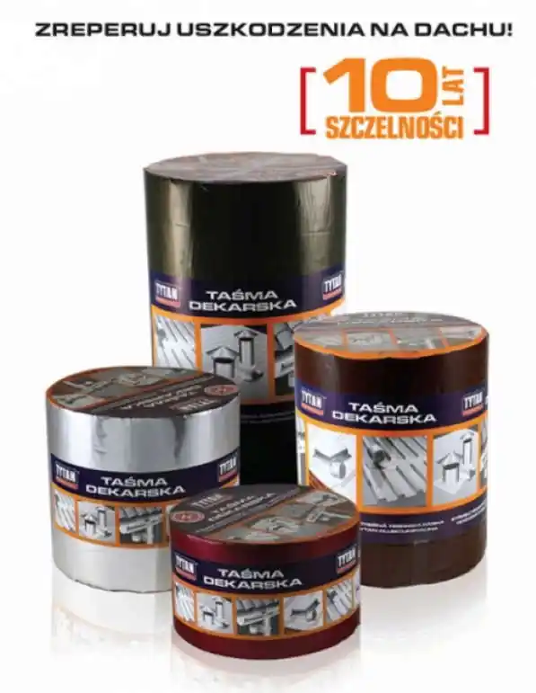 Oferta Taśma uszczelniająca dekarska bitumiczna aluminiowa o wymiarach 10 m / 10 cm Tytan