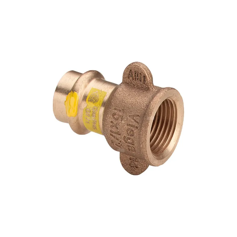 Złącze przejściowe Profipress VIEGA 26123 jednoczęściowy, brąz / brąz, 15 mm, 1/2‘‘ (mz x gw) z uszczelką Wybór klientów
