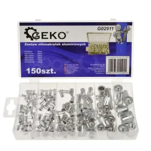 Darmowy zwrot Zestaw nitonakrętek aluminiowych 150szt. Geko