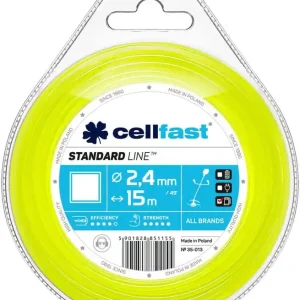 Żyłka tnąca do kosy kwadrat STANDARD LINE Cellfast 2,4 mm x 15 m 35-013 Wysoka jakość