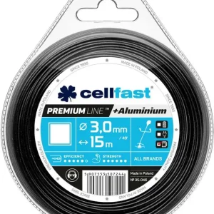 Żyłka tnąca do kosy kwadrat PREMIUM LINE Cellfast 3,0 mm x 15 m 35-046 Ekspresowa dostawa