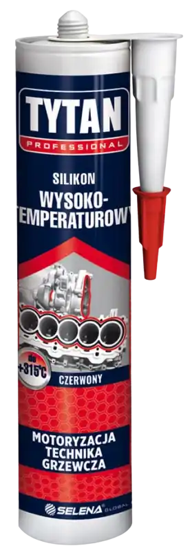 Silikon wysokotemperaturowy czerwony Tytan Professional o pojemności 280 ml Ostatnie sztuki