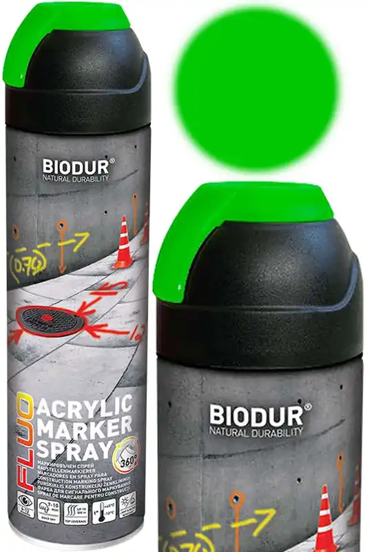 Biodur spray geodezyjny 500ml zielony Bezpieczne zakupy
