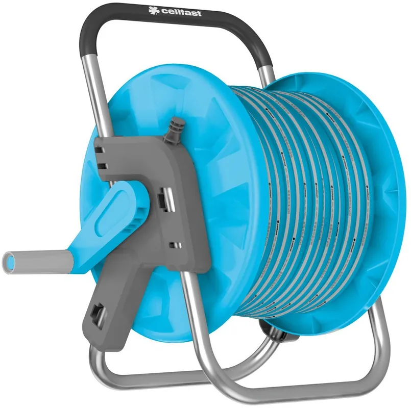 Bezpieczne zakupy Wózek na wąż ogrodowy ALUPLUS IDEAL Cellfast + wąż 1/2" 20 m 55-834