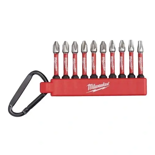Komplet końcówek wkrętakowych bitów Shockwave 50 mm 10 sztuk z karabińczykiem Milwaukee 4932492939 Tylko do końca tygodnia