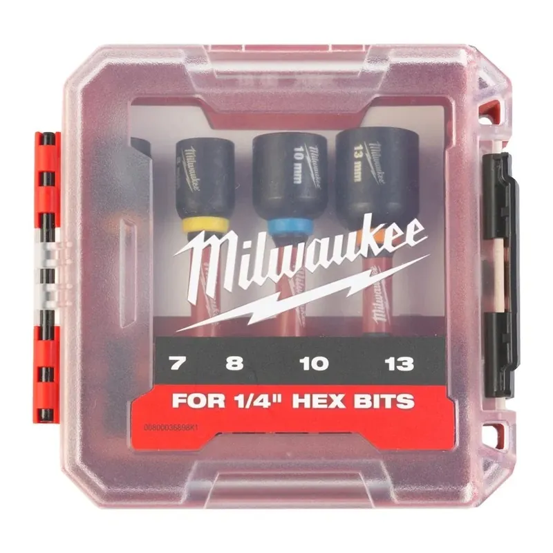 MILWAUKEE KOMPLET NASADEK MAGNETYCZNYCH 4 SZT Wyprzedaż