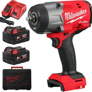 Klucz udarowy akumulatorowy 18V M18 FHIW2F12-502X Milwaukee + akumulator 2x5.0Ah + walizka Milwaukee 4933492783 Nowy