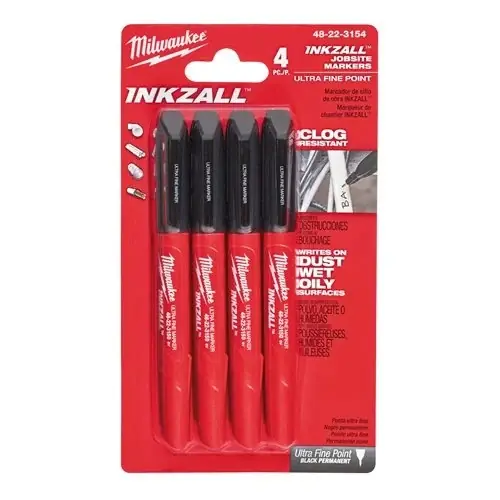 Marker budowalny cienki Inkzall 4 sztuki Milwaukee 48223154 Wyjątkowa oferta