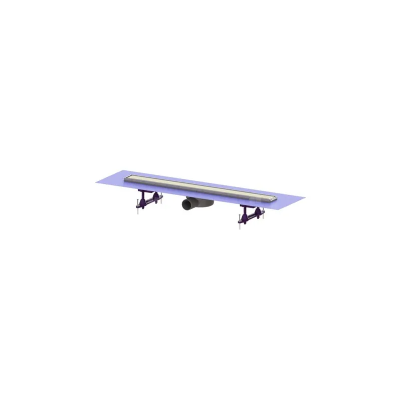 Cena promocyjna Odpływ prysznicowy prostokątny KESSEL Linearis Compact, 820 x 80 mm, z kratką, dł 750 mm, szer 66 mm, stal szlachetna, z syfonem