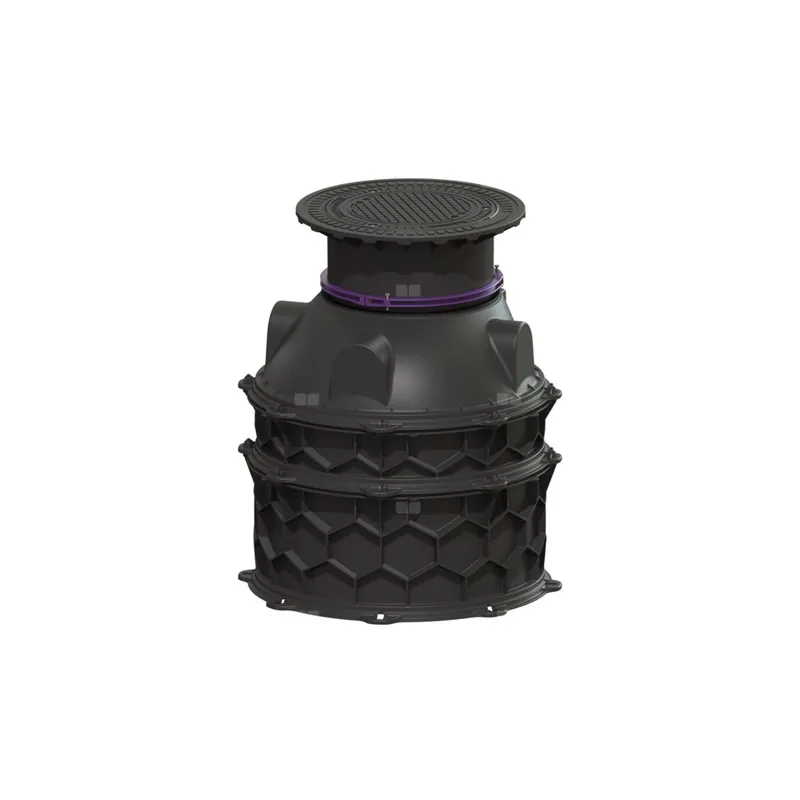 Bezpieczne zakupy Studzienka techniczna do zabudowy w ziemi z włazem LW 600 z nasada i pokrywą żeliwną kl. D T 630-879mm