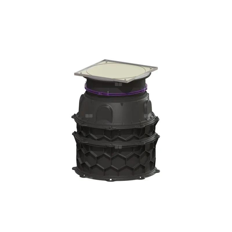 Bestseller Studzienka techniczna do zabudowy w ziemi z włazem LW 800 z nasada i pokrywą kwadratowa do wklejenia płytek ze stali nierdzew. kl. A15 T 2161-2410mm