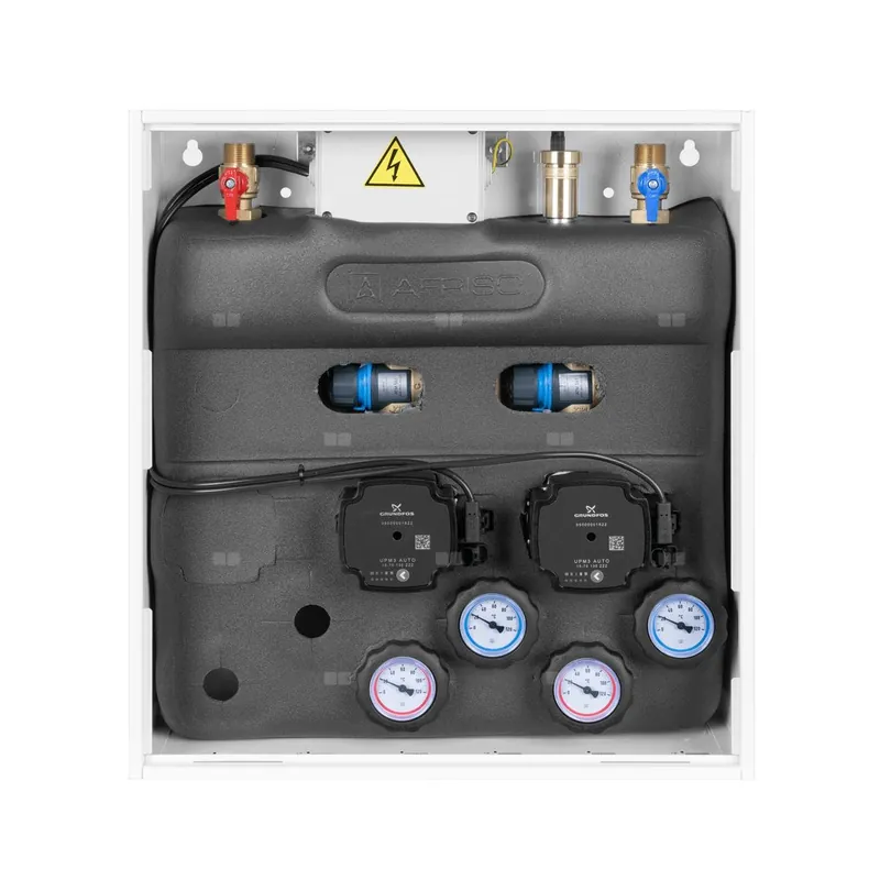 Grupa pompowa AFRISO PrimoBox AZB 211 GZ x GW 3/4‘‘ x 3/4‘‘, z zaworem mieszającym, z zaworem termostatycznym, z izolacją Okazja