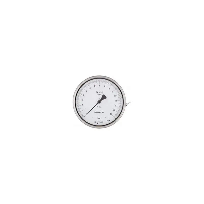 Manometr z rurką Bourdona AFRISO RF precyzyjny 0/10 bar G1/2B radialne fi 160 mm, kl. 0.6% Ograniczona ilość