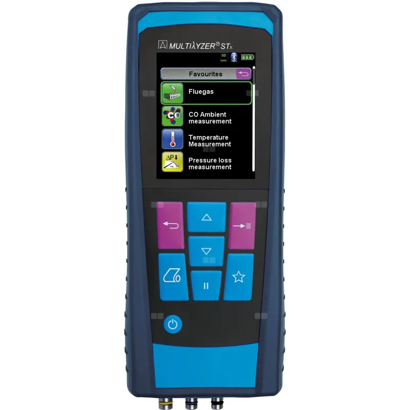 Sensor O2, CO/H2, pomiar ciągu kominowego AFRISO Multilyzer STx wyświetlacz kolorowy TFT 2,8‘‘, akumulator Li-Ion, z drukarką, z walizką Tani
