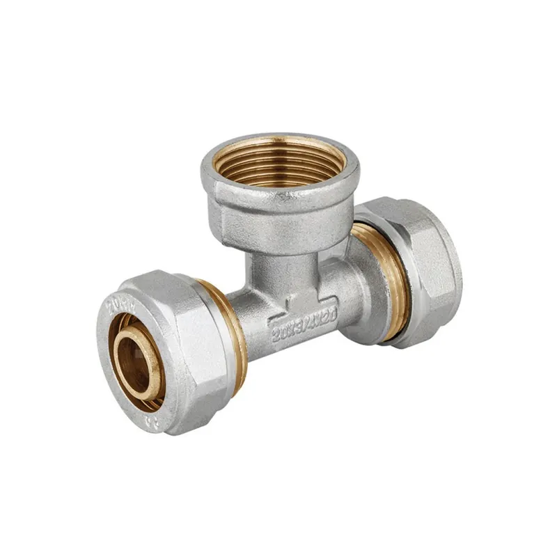 Trójnik PERFEXIM 609 mosiądz niklowany 16 x 1/2‘‘ x 16 (zacisk x GW x zacisk) Wyjątkowa oferta