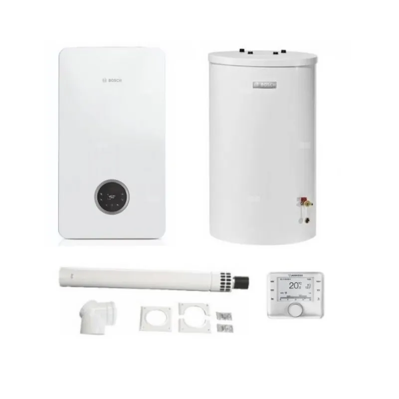 Zniżka Pakiet - Kocioł gazowy jednofunkcyjny BOSCH TERMOTECHNIKA CONDENS GC2300iW15P kondensacyjny wiszący 16.1 kW+ Zestaw powietrzno-spalinowy2574 (poziomy) + Czujnik c.w.u. + RegulatorCW400 + Zasobnik c.w.uWST120-5O