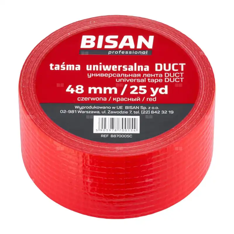 Promocja Taśma uniwersalna DUCT 48 mm / 25 mb czerwona