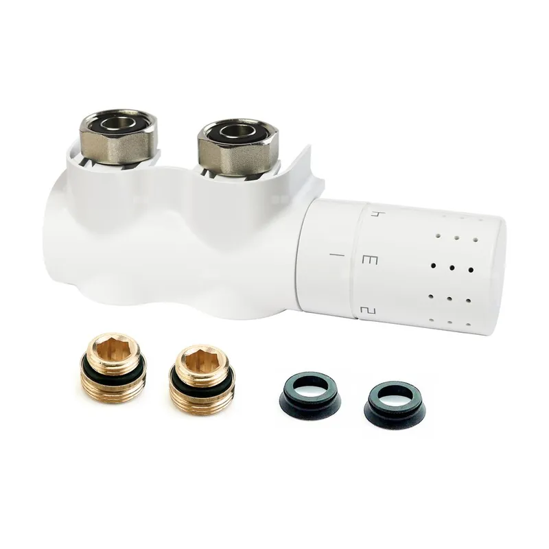 Zawór grzejnikowy termostatyczny COMAP AutoSar Thermod Design kątowy, połączenie 3/4‘‘ x 3/4‘‘ (malowany) biały Promocja