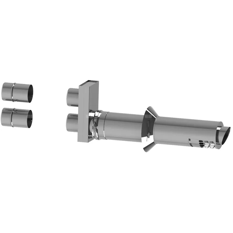Bestseller Pakiet powietrzno-spalinowy poziomy przez ścianę do nagrzewnic fi100-100mm - fi100/150mm