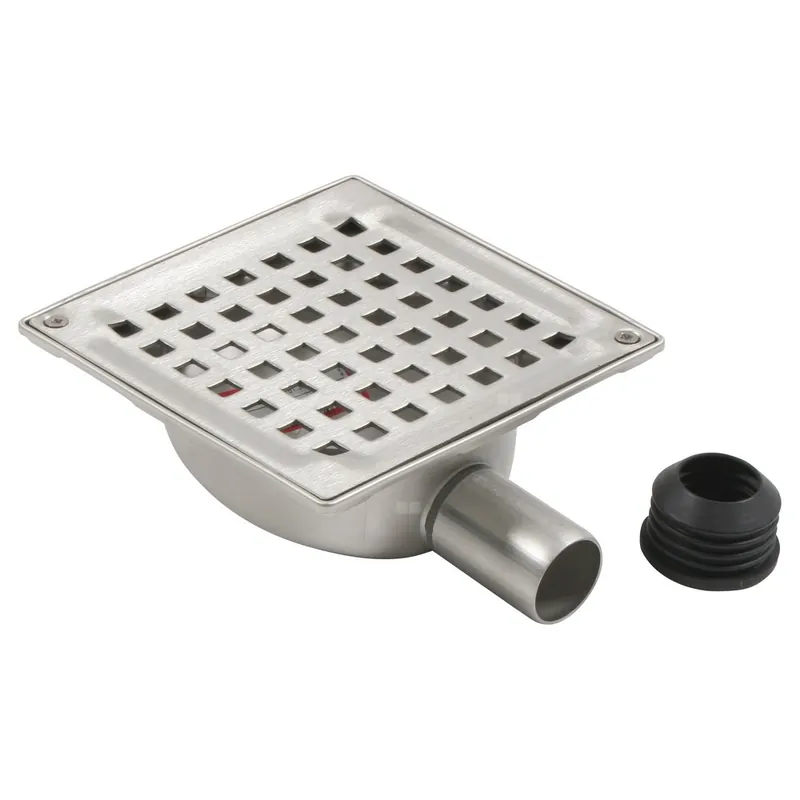 Bezpieczne zakupy Wpust mini, ruszt kwadratowy, odpływ poziom DN =32-40, w komplecie adaptor, syfon wykluczony, stal kwasoodporna